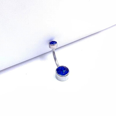 G23 Titanium Button Rings Body Piercing Jewellery Premium Stone Belly Fashion Devel Piercing κοσμήματα για γυναίκες Χονδρική