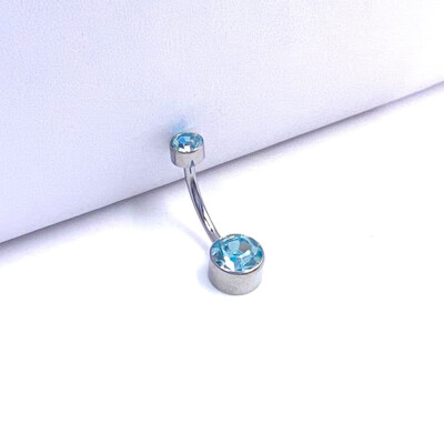 G23 Titanium Button Rings Body Piercing Jewellery Premium Stone Belly Fashion Devel Piercing κοσμήματα για γυναίκες Χονδρική