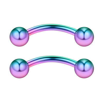 WKOUD 1-6PCS 16G 3/8" (10MM) nerūdijančio plieno CZ/brangakmeniai/rutuliniai lenkti štangos antakiai Tragus lūpų pilvo žiedas auskarų vėrimas papuošalai spalvingi