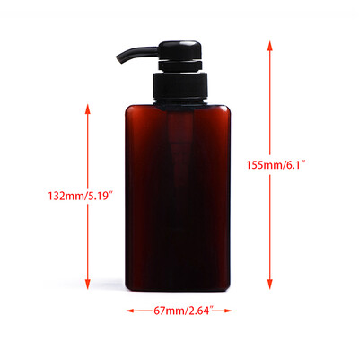 280/450ml Τετράγωνο δοχείο σαπουνιού άδειο μπουκάλι αντλίας επαναγεμιζόμενο σαμπουάν μπάνιου Υγρό λοσιόν αφρόλουτρο Δοχείο απολυμαντικού