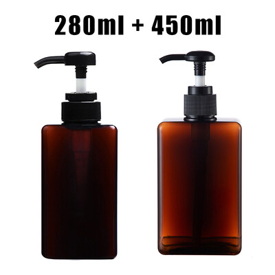 280/450ml Τετράγωνο δοχείο σαπουνιού άδειο μπουκάλι αντλίας επαναγεμιζόμενο σαμπουάν μπάνιου Υγρό λοσιόν αφρόλουτρο Δοχείο απολυμαντικού