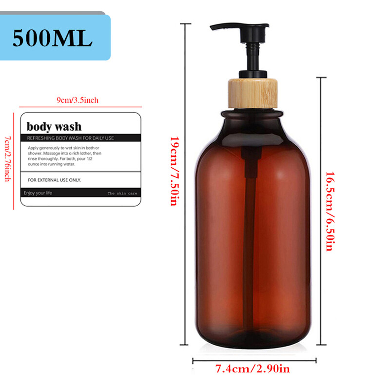 Šampūno ir kondicionieriaus dozatoriaus daugkartinio naudojimo dušo želė buteliukas Baltas pakartotinai užpildomas vaistinės dozatoriaus buteliukas vonios kambariui ir virtuvei