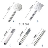 Duș de mână din oțel inoxidabil periat Set de duș de mână pentru baie cu suport și furtun Cap de duș de mână cu prindere pe perete