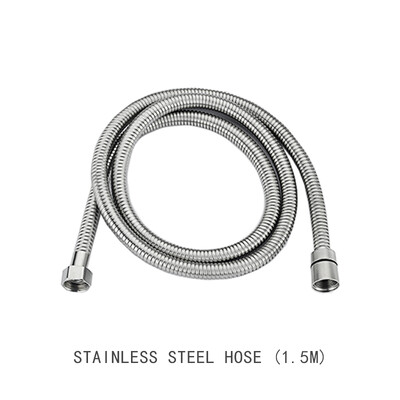 Duș de mână din oțel inoxidabil periat Set de duș de mână pentru baie cu suport și furtun Cap de duș de mână cu prindere pe perete