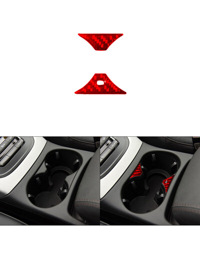 Pre Audi Q5 2009-2017 bez navigácie, držiak na poháre z uhlíkových vlákien v strede, nálepky do interiéru auta, dekoratívne doplnky