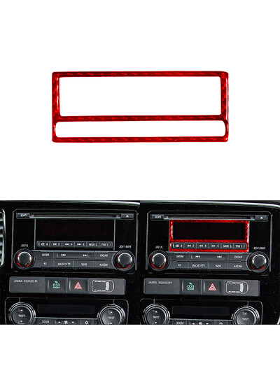 Skirta Mitsubishi Outlander 2014-2016 be navigacijos Anglies pluošto įprastiniai radijo skydelio lipdukai Automobilio interjero priedai