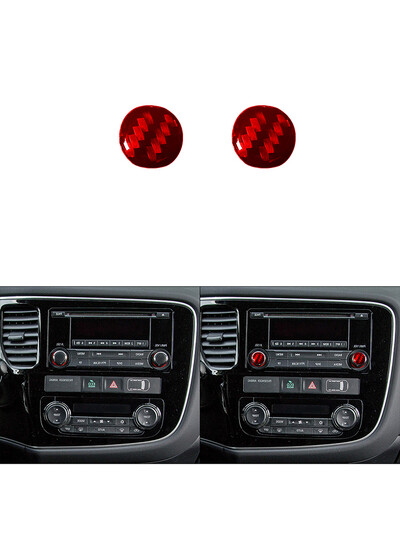 Skirta Mitsubishi Outlander 2014-2016 be navigacijos Anglies pluošto įprastiniai radijo skydelio lipdukai Automobilio interjero priedai