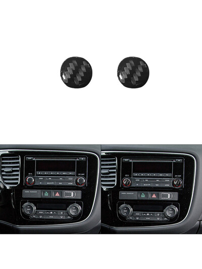 Skirta Mitsubishi Outlander 2014-2016 be navigacijos Anglies pluošto įprastiniai radijo skydelio lipdukai Automobilio interjero priedai