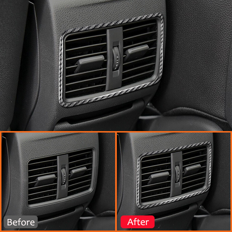 Anglies pluošto automobilio galinio oro kondicionieriaus išleidimo anga, apdailos rėmo vidaus apdailos lipdukas, skirtas Mercedes Benz GLA CLA AB klasei