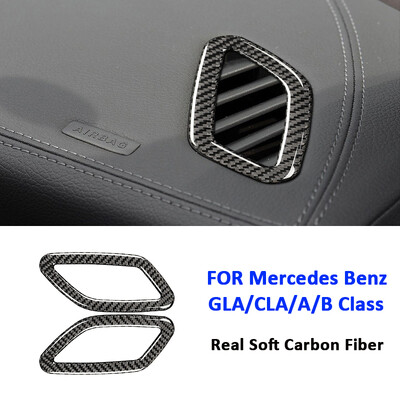 Αυτοκόλλητο διακοσμητικό πλαίσιο για Mercedes Benz GLA CLA AB Class Πάνελ οργάνων αυτοκινήτου από ανθρακονήματα αριστερά δεξιά έξοδος αέρα