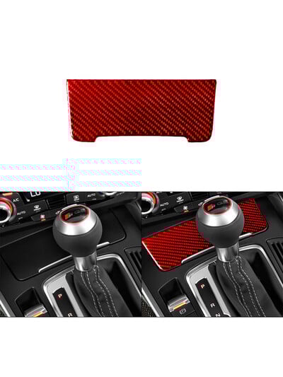 Για το Audi Q5 Without Navigation 2009-2017 Αυτοκόλλητα αποθήκευσης αναπτήρα από ανθρακονήματα Κάλυμμα Αξεσουάρ εσωτερικού αυτοκινήτου