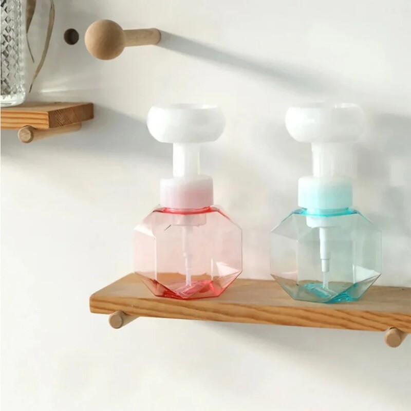 Αφρώδης Δοχείο υγρού σαπουνιού 300ml Μπουκάλι λουλουδιών Άδεια δοχεία υγρών χεριών Bpa Πλαστική πρέσα για κουζίνα και μπάνιο