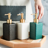 1 vnt Keraminis rankų dezinfekavimo buteliukas skysčio paskirstymo buteliukas Vonios kambario dekoravimo preso tipas Losjono buteliukas Vonios kriauklės dekoras