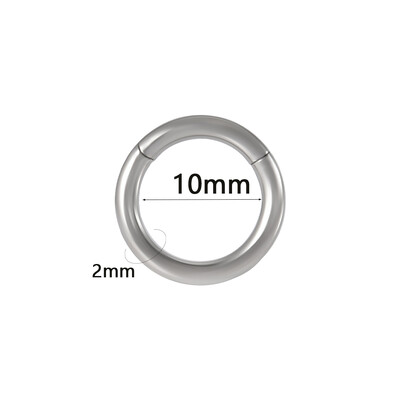 Κόσμημα για διάτρηση λοβού αυτιού 1 τμχ χειρουργικό ατσάλι με αρθρωτό δακτύλιο