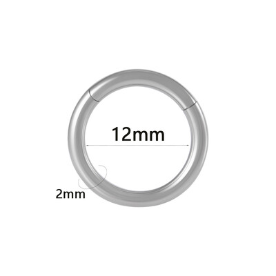 Κόσμημα για διάτρηση λοβού αυτιού 1 τμχ χειρουργικό ατσάλι με αρθρωτό δακτύλιο