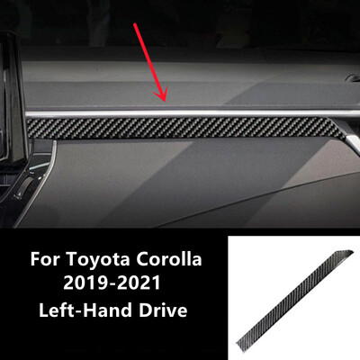 Samolepky z uhlíkových vlákien pre vnútorný kryt palubnej dosky spolujazdca pre Toyota Corolla 2019-2021, doplnky do interiéru auta
