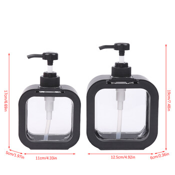 Soap Dispenser Liquid Lotion Hand Pump Soap Dispenser Refillable Shampoo Bottle Plastic Hand Soap Dispenser Bathroom 300ml/500ml