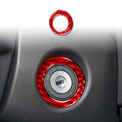 Για Carola 2014-2018 Αυτοκόλλητο με αυτοκόλλητο με αυτοκόλλητο από ανθρακονήματα εκκίνησης με δακτύλιο ανάφλεξης κινητήρα Εσωτερικό διακοσμητικό αξεσουάρ