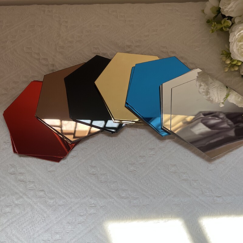 6/12 τμχ Αυτοκόλλητο τοίχου 3D καθρέφτη Εξάγωνο Decal Διακόσμηση σπιτιού DIY Αυτοκόλλητο αυτοκόλλητο ντεκόρ καθρέφτη Αυτοκόλλητα διακόσμηση τοίχου τέχνης 126mm Μεγάλο