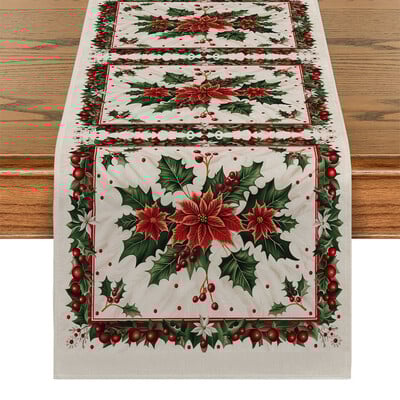 Decorat pentru Sufragerie de Crăciun pentru Sufragerie Fulgi de zăpadă Alearde de masă roșii Accesorii și Decor Petreceri