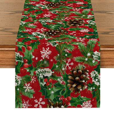 Decorat pentru Sufragerie de Crăciun pentru Sufragerie Fulgi de zăpadă Alearde de masă roșii Accesorii și Decor Petreceri