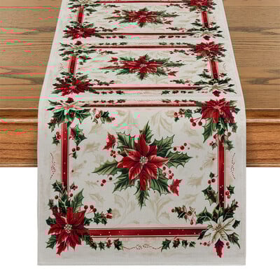 Decorat pentru Sufragerie de Crăciun pentru Sufragerie Fulgi de zăpadă Alearde de masă roșii Accesorii și Decor Petreceri