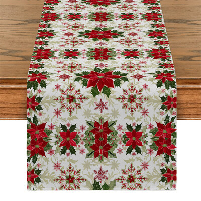 Decorat pentru Sufragerie de Crăciun pentru Sufragerie Fulgi de zăpadă Alearde de masă roșii Accesorii și Decor Petreceri