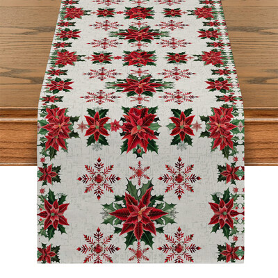 Decorat pentru Sufragerie de Crăciun pentru Sufragerie Fulgi de zăpadă Alearde de masă roșii Accesorii și Decor Petreceri