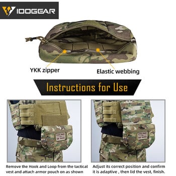 IDOGEAR Tactical Armor Carrier Drop Pouch AVS JPC CPC Pouch Waist Bag EDC Combat Tactical Waist Pouch 3520