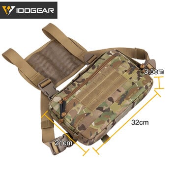 IDOGEAR Tatcical Chest Rig Pouch Chest Recon MOLLE Shoulder Bag Многофункционален тактически EDC Pouch 3537