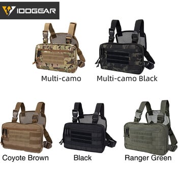 IDOGEAR Tatcical Chest Rig Pouch Chest Recon MOLLE Shoulder Bag Многофункционален тактически EDC Pouch 3537