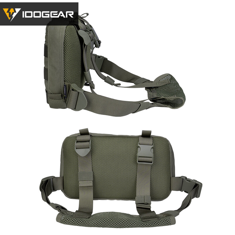 IDOGEAR Tatcical mellkas táska mellkas Recon MOLLE válltáska többcélú taktikai EDC tasak 3537