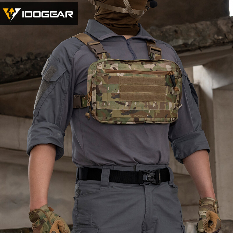 IDOGEAR Tatcical mellkas táska mellkas Recon MOLLE válltáska többcélú taktikai EDC tasak 3537