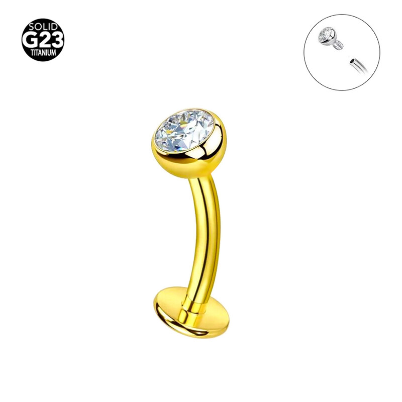 1db 14G /16G G23 titán mindkét belső menetes köldökpiercing Fire Opal egyszerű köldökgyűrű Cz fényes pattintható haspiercing