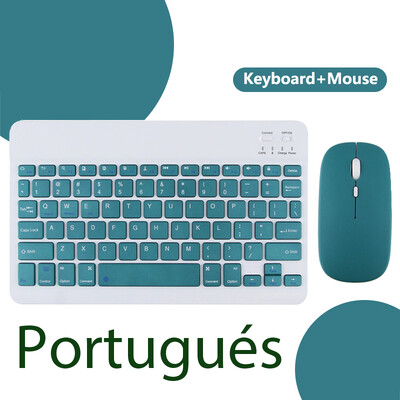 Bežična tipkovnica za ipad Mini Pro Bluetooth Teclado za Samsung Xiaomi Huawei španjolski francuski portugalski arapski ruski hebrejski