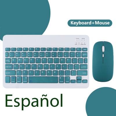 Bežična tipkovnica za ipad Mini Pro Bluetooth Teclado za Samsung Xiaomi Huawei španjolski francuski portugalski arapski ruski hebrejski