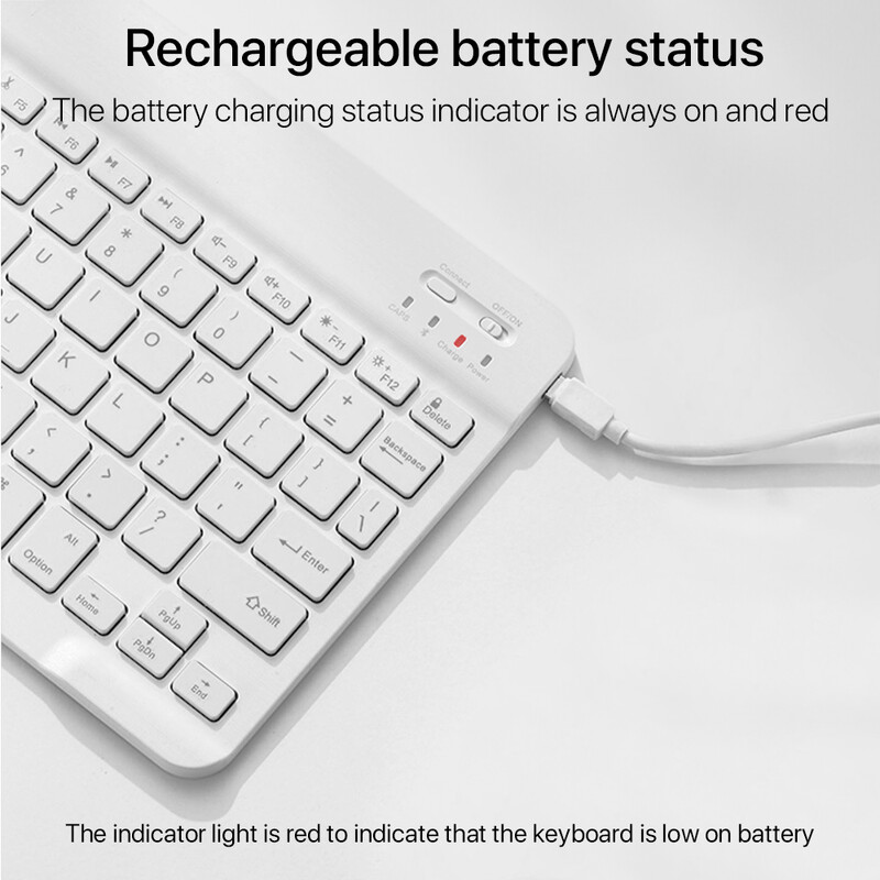 Bežična tipkovnica za ipad Mini Pro Bluetooth Teclado za Samsung Xiaomi Huawei španjolski francuski portugalski arapski ruski hebrejski