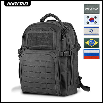 Kültéri hátizsák stílusú kültéri vadásztáska 3P Molle Assault Pack férfi EDC túrázáshoz Camping Case 45L Fekete