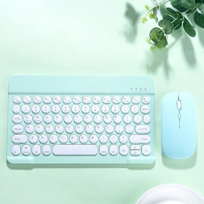 Tastatură și mouse Bluetooth pentru tabletă, telefon, laptop Tastatură universală reîncărcabilă fără fir de 10 inchi pentru iPad Pro Air 2024
