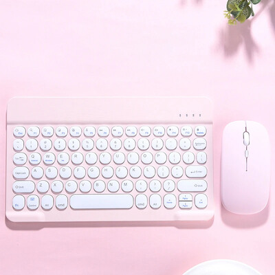 Tastatură și mouse Bluetooth pentru tabletă, telefon, laptop Tastatură universală reîncărcabilă fără fir de 10 inchi pentru iPad Pro Air 2024