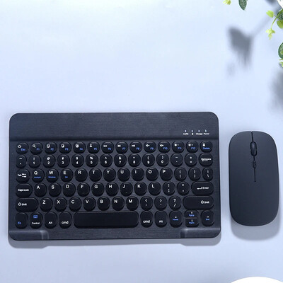 Tastatură și mouse Bluetooth pentru tabletă, telefon, laptop Tastatură universală reîncărcabilă fără fir de 10 inchi pentru iPad Pro Air 2024