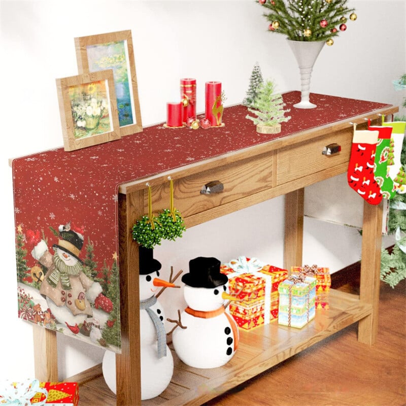 Коледна маса Runner Merry Christmas Decorations For Home 2024 Cristmas Table Flag Cover Navidad Noel Gift Нова година Покривка