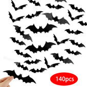 3D Stereoscopic PVC Negru Autocol de perete Liliac Decorare de Halloween Înfricoșător Păianjen DIY Autocolant Partie Bântuita Casa Decorat Suporturi