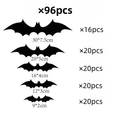 3D Stereoscopic PVC Negru Autocol de perete Liliac Decorare de Halloween Înfricoșător Păianjen DIY Autocolant Partie Bântuita Casa Decorat Suporturi