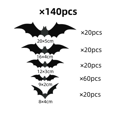 3D Stereoscopic PVC Negru Autocol de perete Liliac Decorare de Halloween Înfricoșător Păianjen DIY Autocolant Partie Bântuita Casa Decorat Suporturi