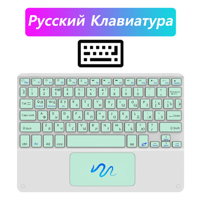 Bezdrôtová klávesnica CASEPOKE Touchpad pre Android IOS Huawei Xiaomi Tablet iPad Pro Air Mini kórejská ruská španielska klávesnica
