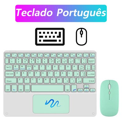 Bezdrôtová klávesnica CASEPOKE Touchpad pre Android IOS Huawei Xiaomi Tablet iPad Pro Air Mini kórejská ruská španielska klávesnica