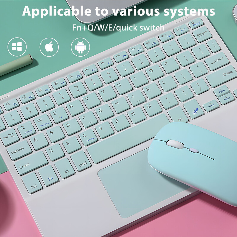 Bezdrôtová klávesnica CASEPOKE Touchpad pre Android IOS Huawei Xiaomi Tablet iPad Pro Air Mini kórejská ruská španielska klávesnica