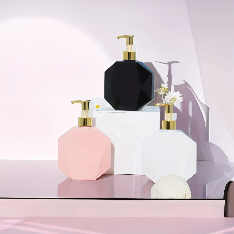 3 db fehér hordozható szappanadagoló üres pumpás palack sampon lotion pumpás flakon tartós újratölthető folyékony palack tartozékok