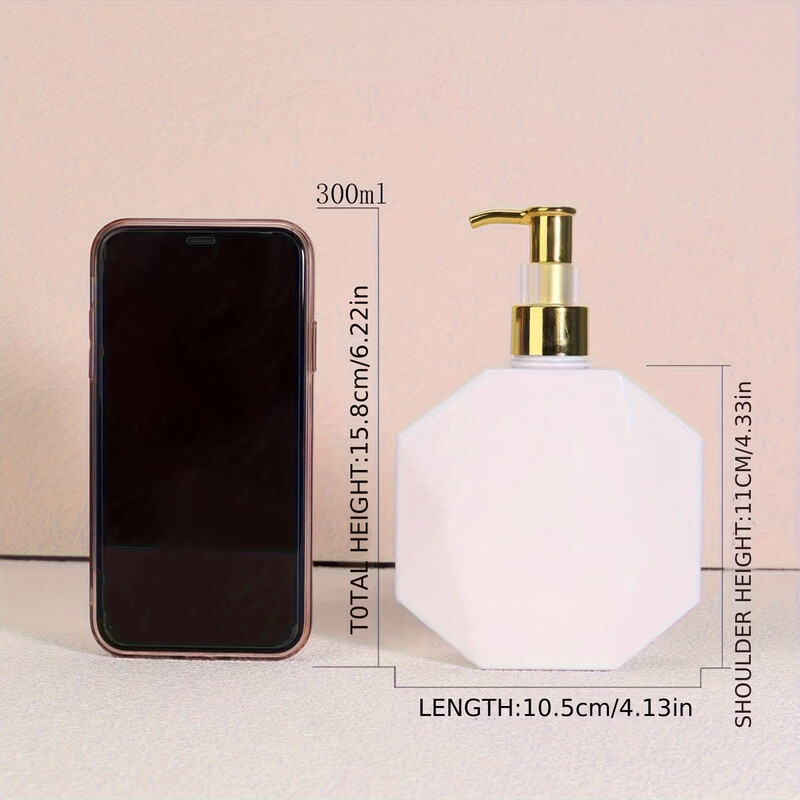 3 db fehér hordozható szappanadagoló üres pumpás palack sampon lotion pumpás flakon tartós újratölthető folyékony palack tartozékok